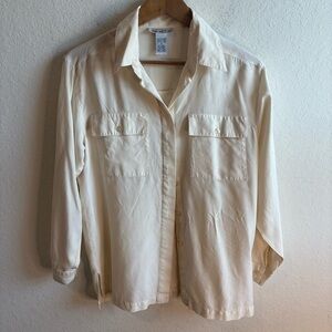 Anna and Frank Silk Button Down Blouse